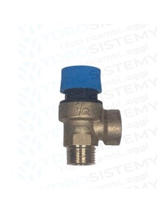 Valvola Sicurezza 6 Bar in ottone maschio 1/2 + femmina 1/2     Vedi Cod: 03520490