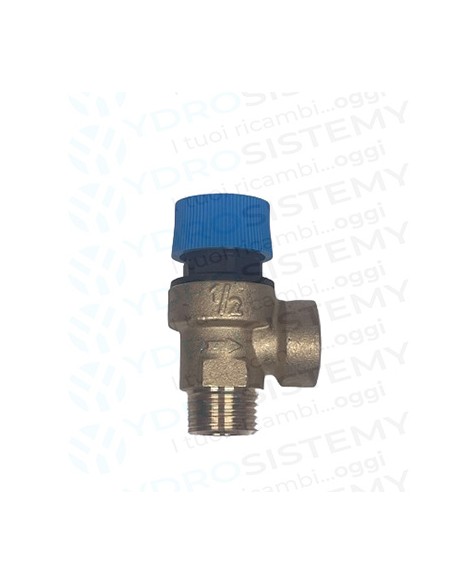 Valvola Sicurezza 6 Bar in ottone maschio 1/2 + Femmina 1/2     Vedi Cod: 03520490