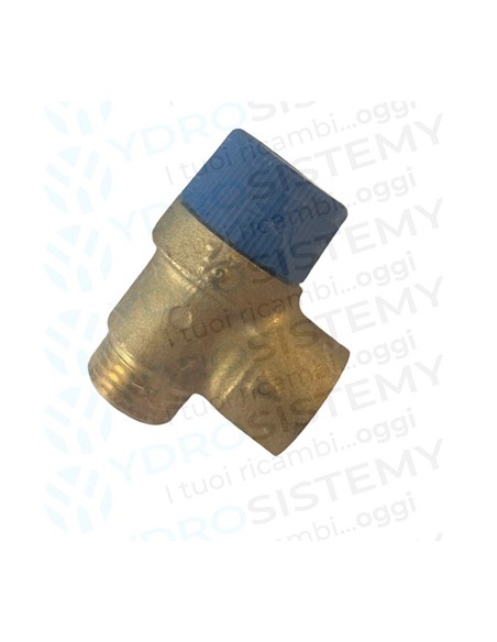 Valvola Sicurezza 9 Bar in ottone maschio 1/2 + femmina 1/2