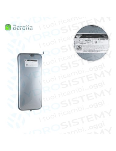 Vaso Espansione Rettangolare 8Lt dimensioni 49,5x22,5cm spesso 6,5cm attacco 3/8