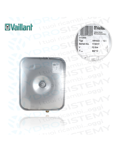 Vaso Espansione Rettangolare 12Lt dimensioni 46,5x41 spesso 8cm attacco Innesto