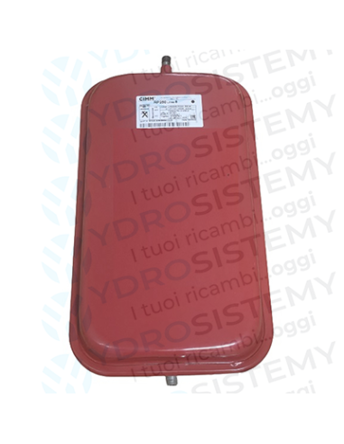 Vaso Espansione Rettangolare 8Lt dimensioni 44x26cm spesso 8cm attacco 3/8"