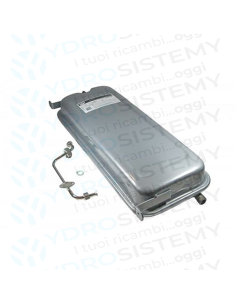 Vaso Espansione Rettangolare 8Lt dimensioni 49x20 spesso 8 cm attacco 1/2" con rampa Adatattamento / kit Tubo - Meteo / Super M