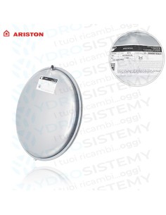 Vaso Espansione Tondo 6Lt d.Ø39,5cm spesso 4,6cm attacco 3/8"