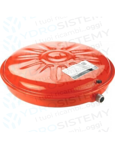 Vaso Espansione Tondo 8Lt d.Ø 39cm spesso 7cm attacco 1/2"