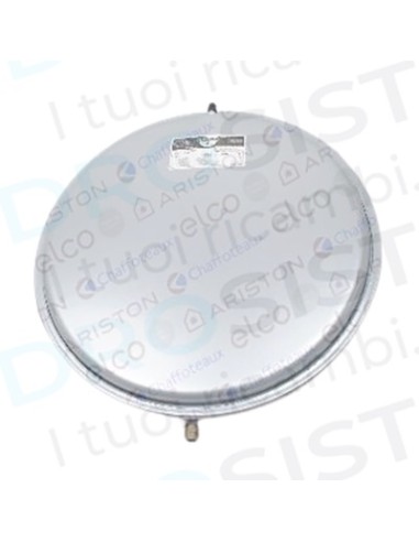 Vaso Espansione Tondo 8Lt d.Ø39,5cm spesso 7cm attacco 3/8"   Vedi Cod: BI1262100, H004003396, R107047, 39841230, 20461, BI1182