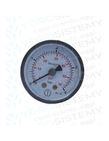 Idrometro Manometro Ø 4,1cm filettato 1/8" 0-4 Bar Compatibile