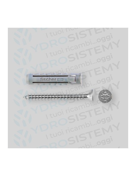 Tassello Fischer sx Plus in Nylon da 8 Con Vite Truciolare (Scatolo da 50Pz)