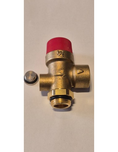 Valvola di Sicurezza 3 Bar 1/2" con O-Ring + attacco femmina 1/4" Cosmogas