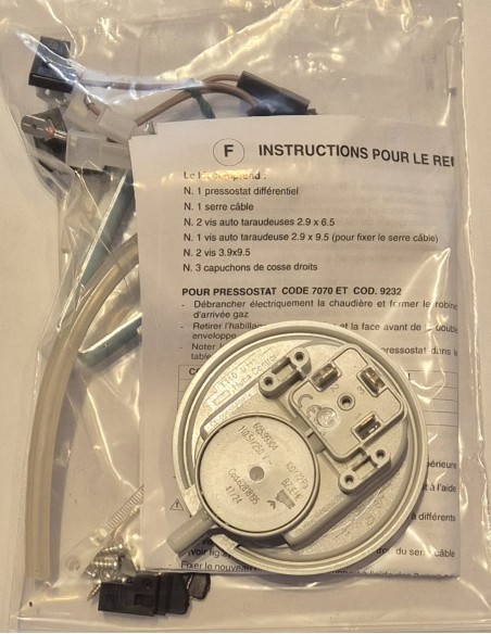 Pressostato Aria Huba Beretta 100/72 PA Vedi Cod: 4364416, 0020018138