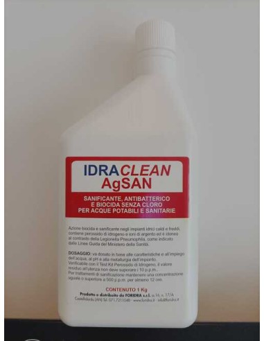IDRACLEAN AgSAN Flacone da 1Kg. Sanificante Antibatterico