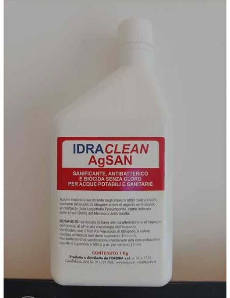 IDRACLEAN AgSAN Flacone da 1Kg. Sanificante Antibatterico