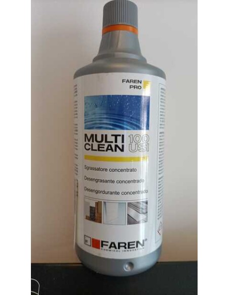 Sgrassante Multiclean 100 Usi Alcalino Faren Flacone 1 Lt Senza Spruzzino