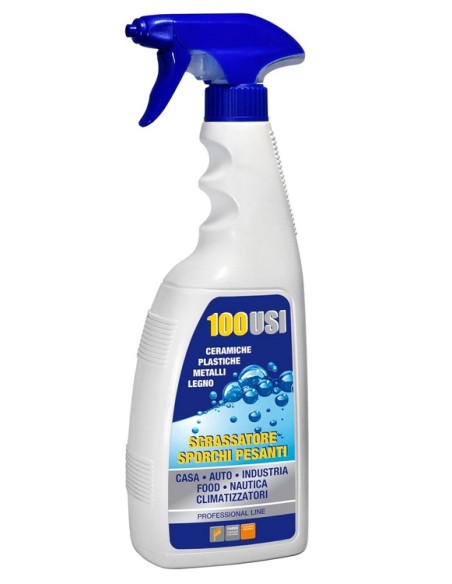 Sgrassante Spray Sporchi Pesanti Multiuso Alcalino Spray750ml. 100 USI