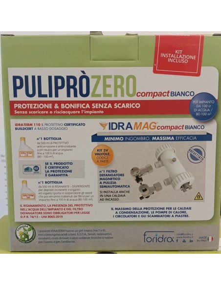 Puliprò Zero Compact BiancoPer Impianti Fino a 100 litri d'acqua