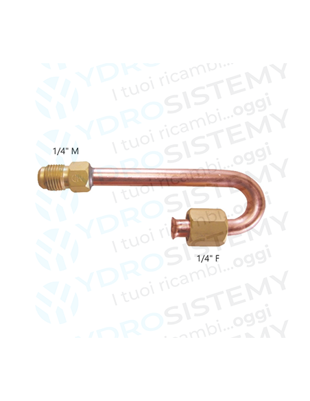 Raccordo Rame Ad Inversione per Condizionatori Maschio 1/4" x Femmina 1/4"