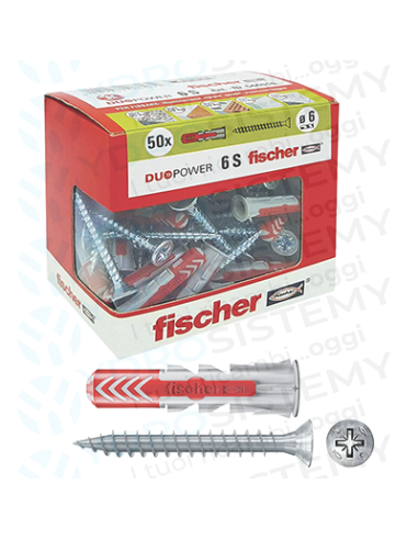 Duopower S Tassello Ø6 Bi-Materiale per valori di carico più elevati e funzionamento intelligente (espansione, piegatura, annod