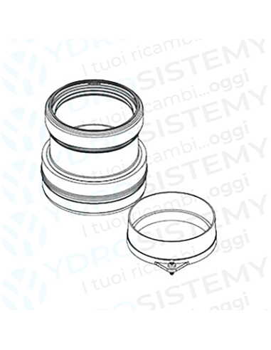 Kit Fumi Sistema Sdoppiato da Ø60/100 a Ø80/80 Multibrand Originale Beretta Riello