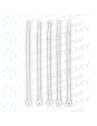 100 Fascette per Fissaggio Bianche 4,8x250mm.