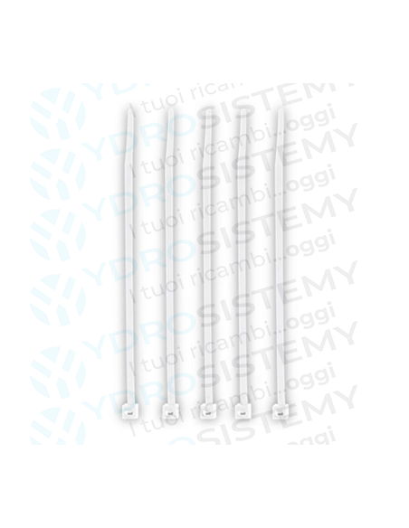 100 Fascette per Fissaggio Bianche 4,8x250mm.