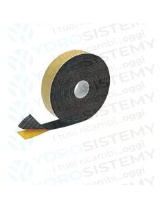 Nastro Isolante Anticondensa Adesivo Gommato Nero Spessore 3 mm 10 mt