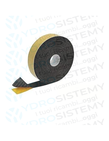 Nastro Isolante Anticondensa Adesivo Gommato Nero Spessore 3 mm 10 mt