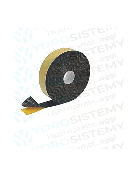 Nastro Isolante Anticondensa Adesivo Gommato Nero Spessore 3 mm 10 mt