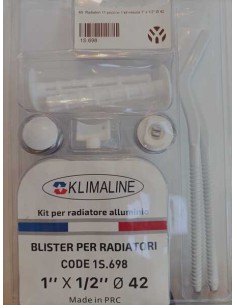 Kit Intallazione Radiatori 11 pezzi in 1 kit misura 1" x 1/2" Ø 42 2