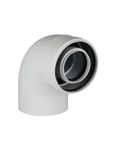 Curva Chiusa 90° Coassiale 60-100 In Alluminio Per Caldaie Tradizionali