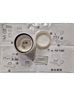 Kit Fumi Sistema Sdoppiato da Ø60/100 a Ø80/80 Multibrand Originale Beretta Riello 2