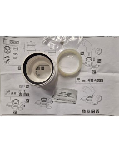 Kit Fumi Sistema Sdoppiato da Ø60/100 a Ø80/80 Multibrand Originale Beretta Riello