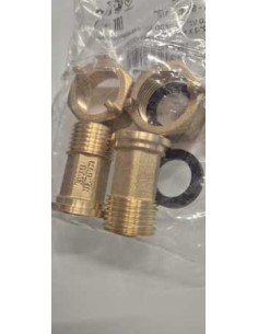 Codolo Con Dado e Guarnizione Sede Piana per Contatore Acqua 1/2 Maschio x 3/4 Femmina