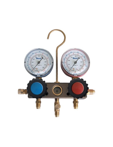 Gruppo Manometrico a Secco 4 vie con indicatore di flusso per Gas R410A - R32 - Ø 70 mm - 1 pz