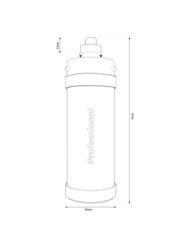 Filtro con Microfiltrazione a 0,5micron aut.15.000l. attacco Rapido - Professional Micro Small Antimicrobico (con Sali d'Argent