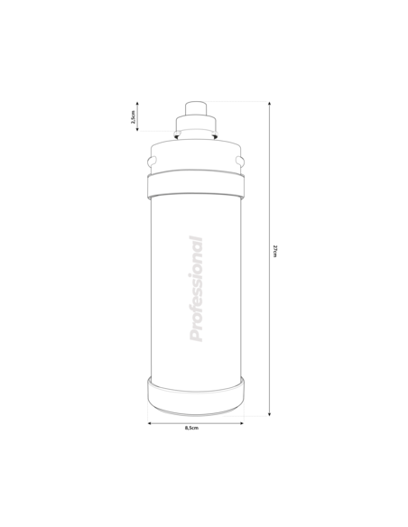 Filtro con Microfiltrazione a 0,5micron aut.15.000l. attacco Rapido - Professional Micro Small Antimicrobico (con Sali d'Argent