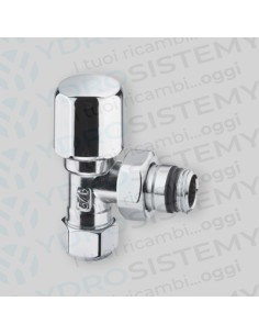 Valvola D'arredo a Squadro manuale Cromata 1/2" - 24x19