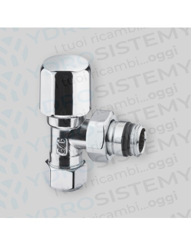 Valvola D'arredo a Squadro manuale Cromata 1/2" - 24x19