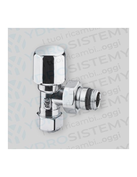 Valvola D'arredo a Squadro manuale Cromata 1/2" - 24x19