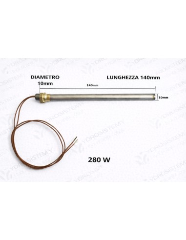 Candeletta Stufa a Pellet HT  3/8 300W Piazzetta Diam 10mm Lunghezza 140mm