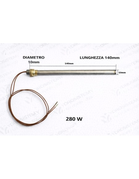 Candeletta Stufa a Pellet HT  3/8 300W Piazzetta Diam 10mm Lunghezza 140mm