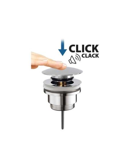 Piletta Clik Clak Per Lavabo In Ottone 1"1/4