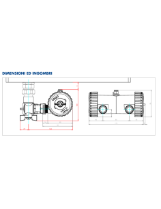 Defangatore Magnetico Idramag Compact k con valvola 3 vie e Raccordo ad Angolo con ghiere girevoli 2
