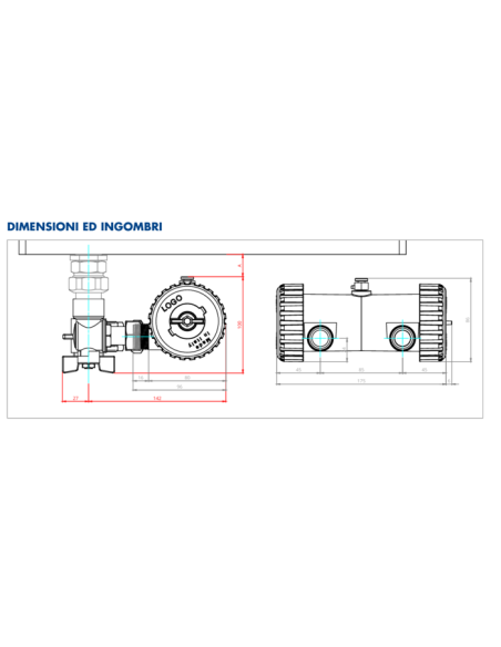 Defangatore Magnetico Idramag Compact k con valvola 3 vie e Raccordo ad Angolo con ghiere girevoli