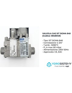 Valvola Gas Sime Sit Sigma 848