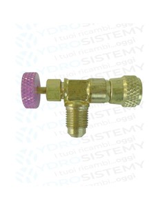 Rubinetto premivalvola/rompivuoto Maschio/Femmina 5/16" per R410 / R32