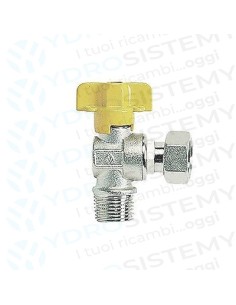 Rubinetto Squadro Gas Con Bocchettone 1/2 x 1/2