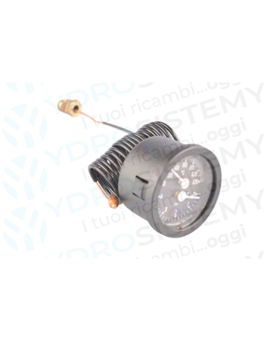 TermoIdrometro Termomanometro  Ø 5,5cm filettato 1/4" 0-4 Bar 0-120° Ariston Vedi Cod: TIDCA , HE047000600 , HE047000601 , SIME