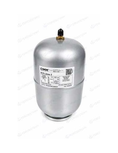 Vaso Espansione Cilindrico 2Lt Altezza 20cm d.Ø12cm attacco 1/2" 19,5 x 14 x 14    Vedi Cod: 4364623 , 04553800, H160620002, 00