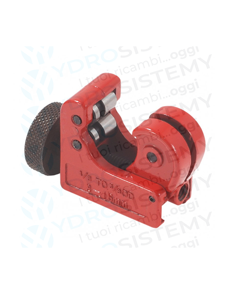 Tagliatubi mini Ø 3-16mm con Sbavatubi integrata nel tappo