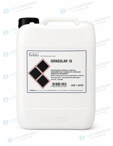 IDRASOLAR 10 Fustino / Tanica da 25Kg Antigelo Atosisico Premiscelato per impianti con pannelli solari a base di Glicole Propil
